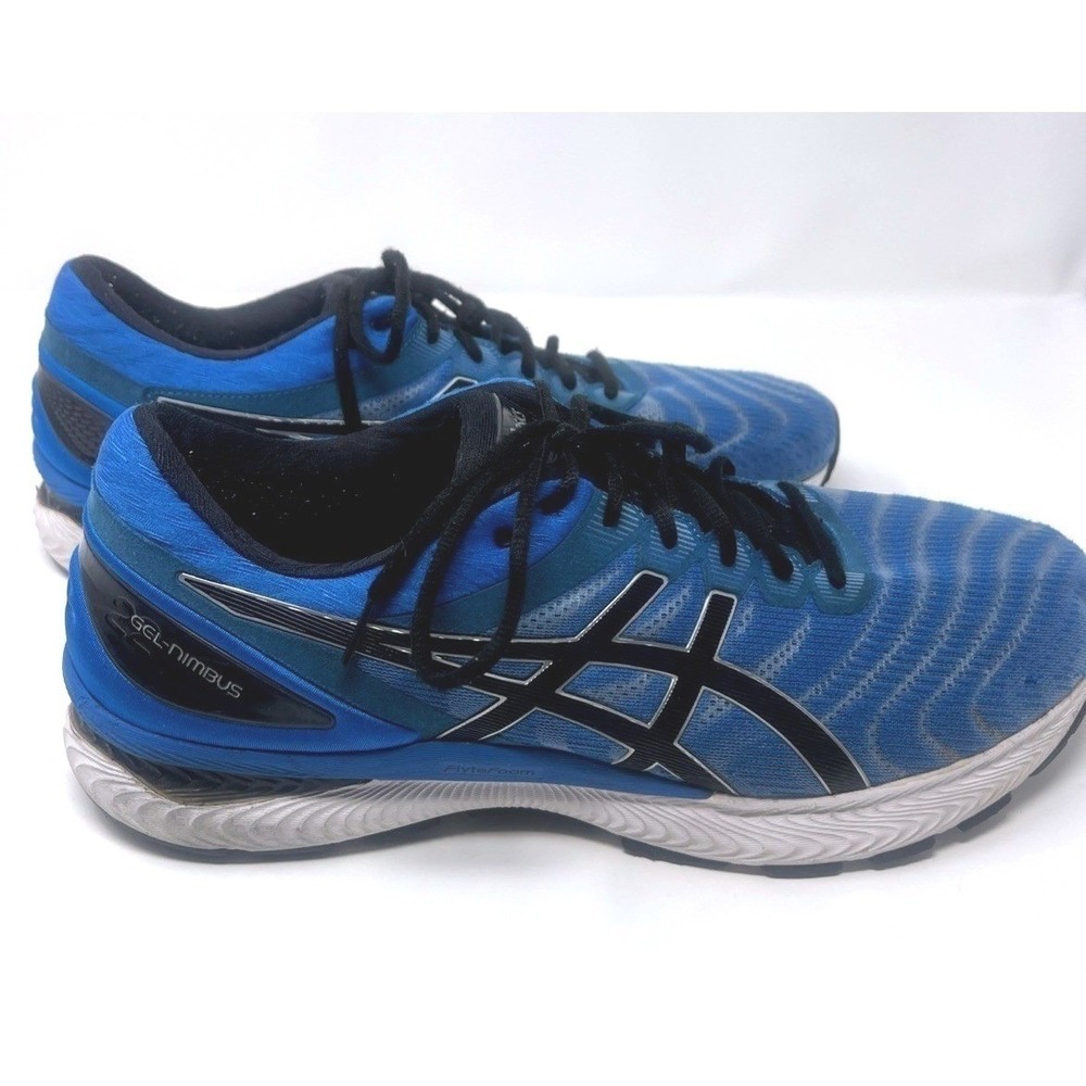 Asics Mens Gel Nimbus 22 Men Size 15‎ Running Shoes Shock Absorbing Blue Used